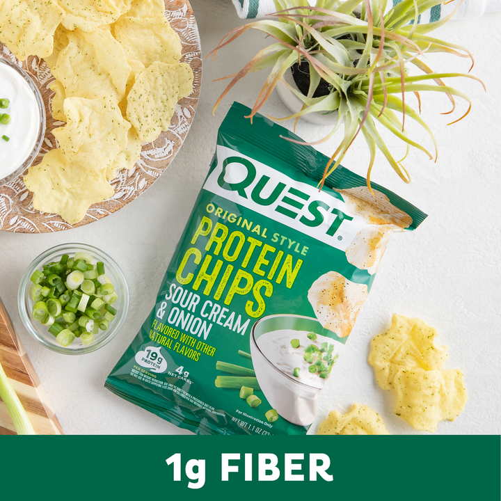 Sour Cream & Onion Original Style Protein Chips 1g Fiber