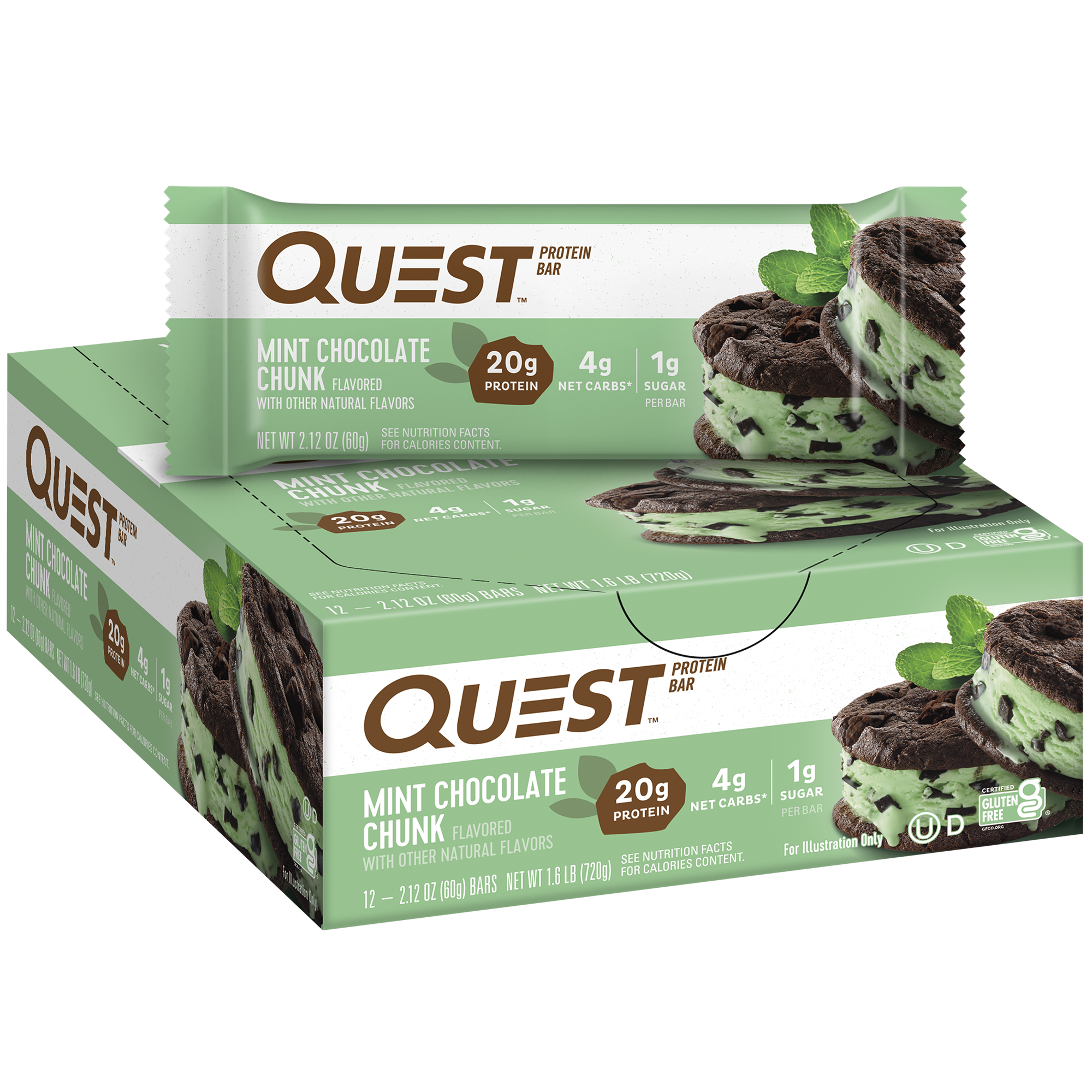 Mint Chocolate Chunk Protein Bars – Quest Nutrition