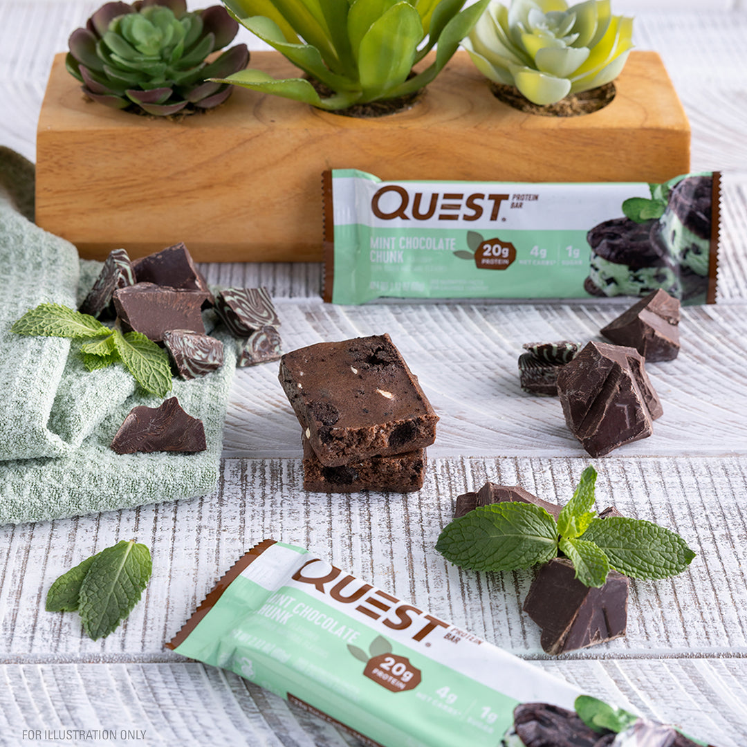Mint Chocolate Chunk Protein Bars lifestyle image