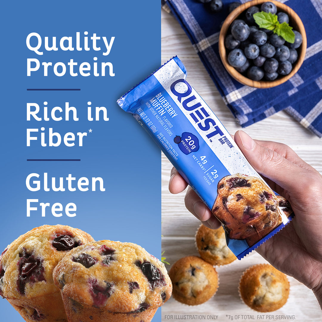 Blueberry Muffin Protein Bars; Quality Protein, Rich in Fiber*, Gluten Free