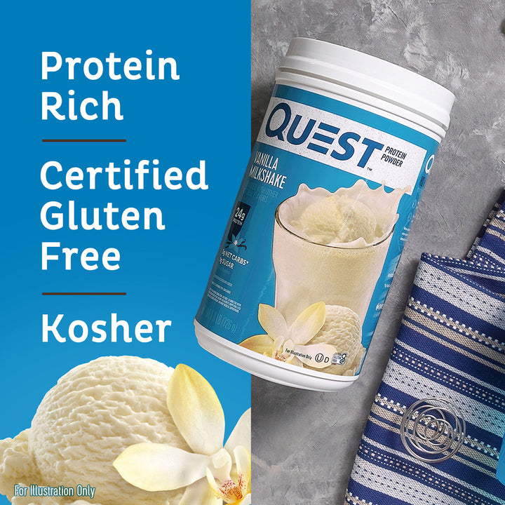 Vanilla Milkshake Protein Powder; Protein Rich, Certified Gluten Free, Kosher