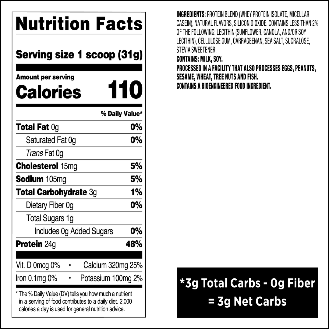 Vanilla Milkshake Protein Powder Nutrition Facts