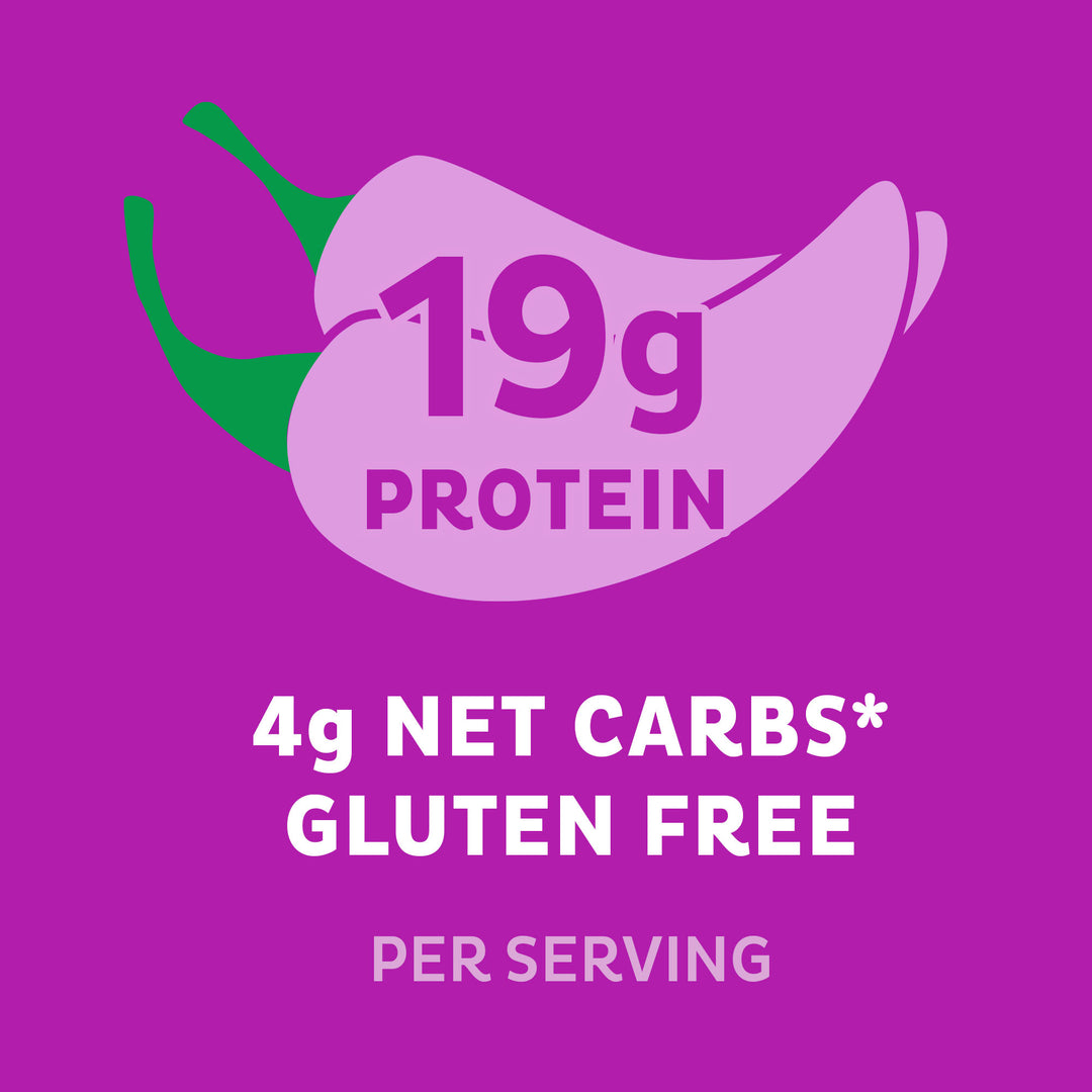 Spicy Sweet Chili Tortilla Style Protein Chips; 19g Protein, 4g Net Carbs*, Gluten Free per serving
