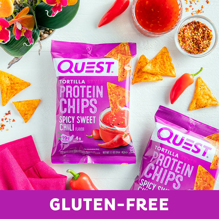 Spicy Sweet Chili Tortilla Style Protein Chips Gluten Free