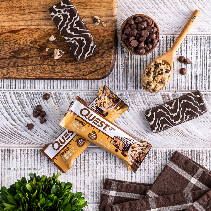 Dipped Chocolate Chip Cookie Dough Protein Bar lifestyle image