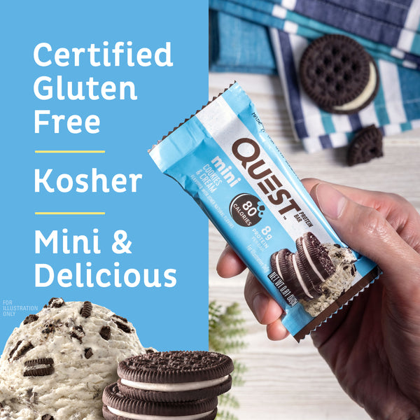 Mini Cookies & Cream Protein Bars – Quest Nutrition