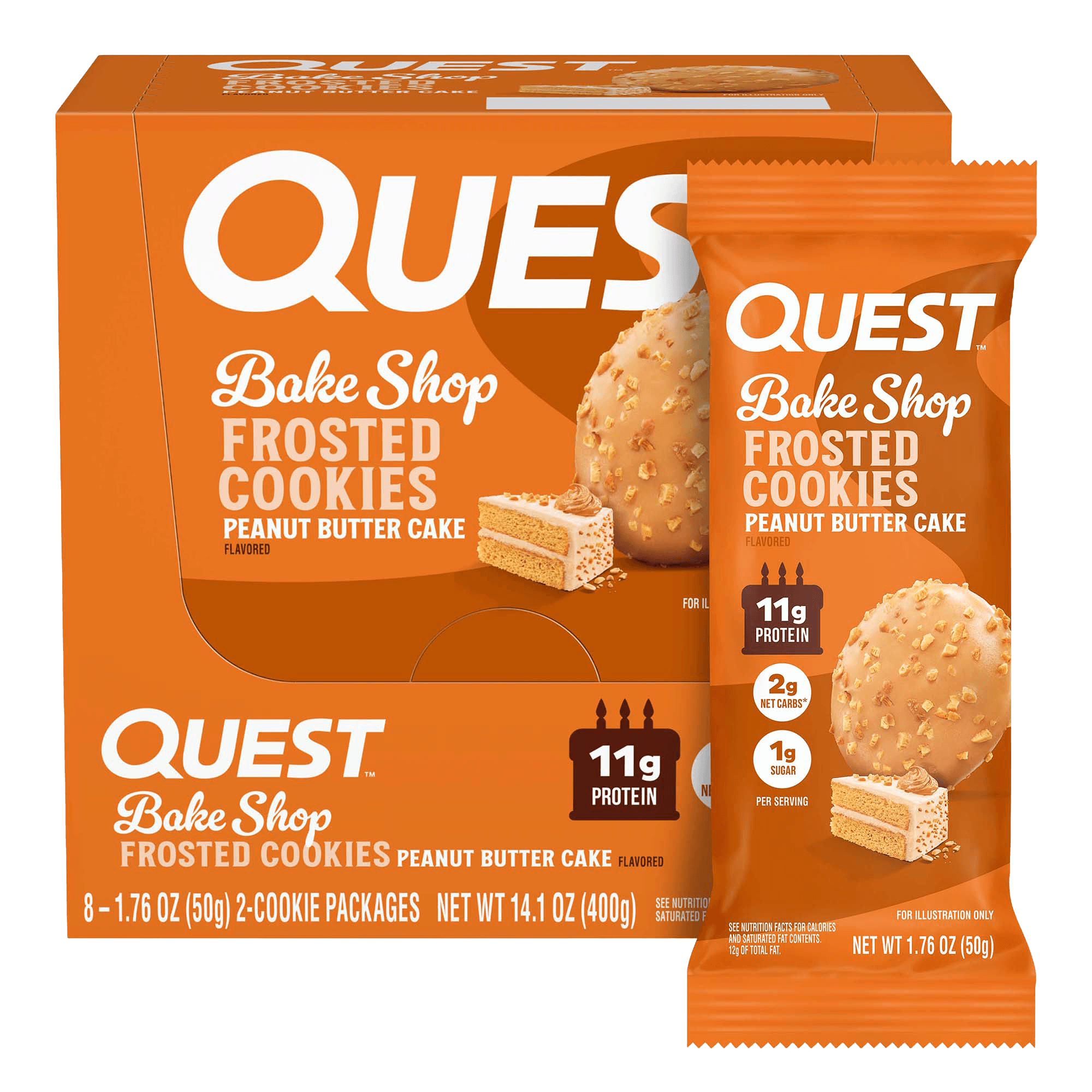 Peanut Butter Cake Frosted Cookies Twin Pack – Quest Nutrition
