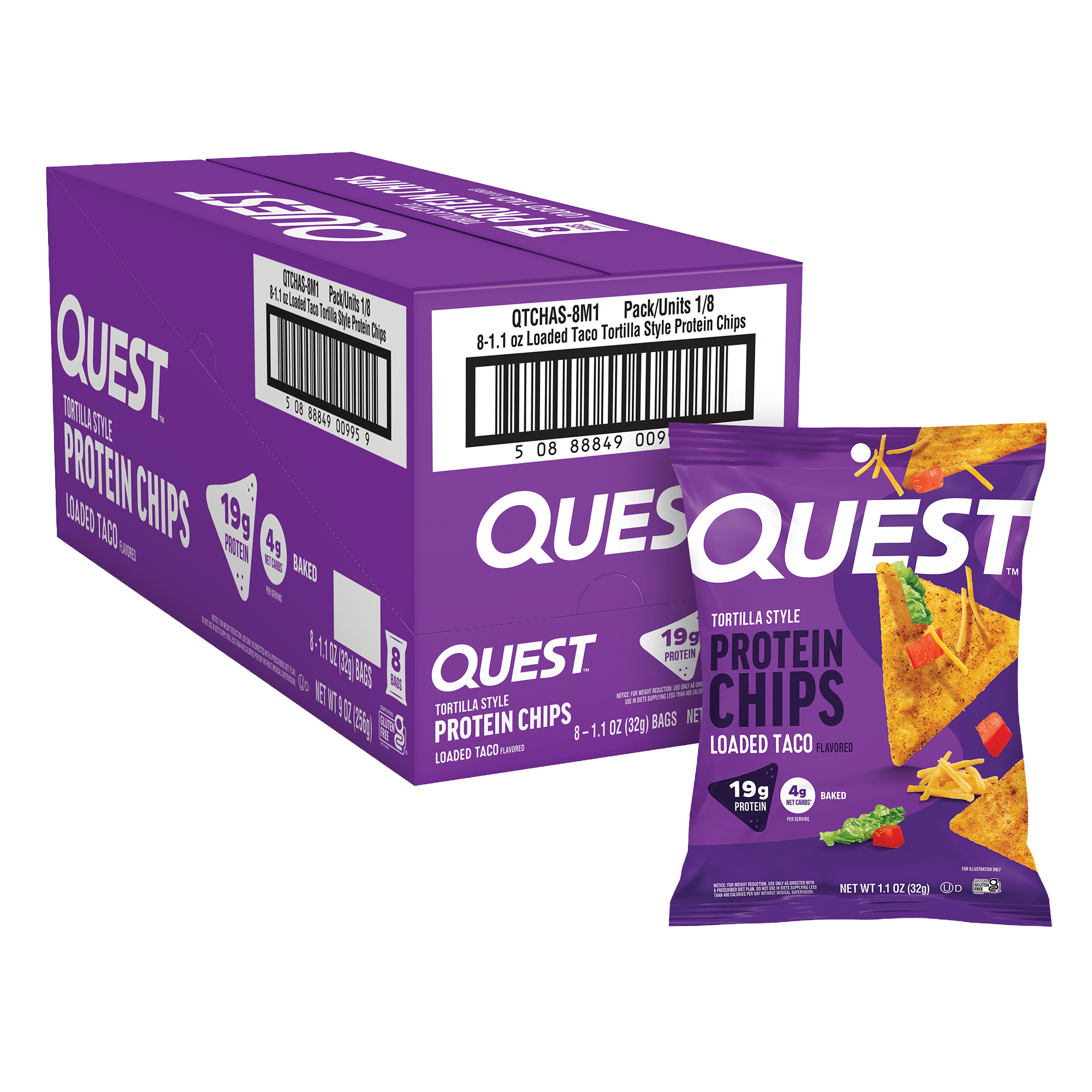 Loaded Taco Protein Chips | High Protein, Crunchy Snack – Quest