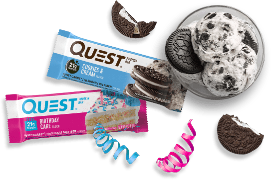 Birthday Cake and Cookie's & Cream Protein Bars