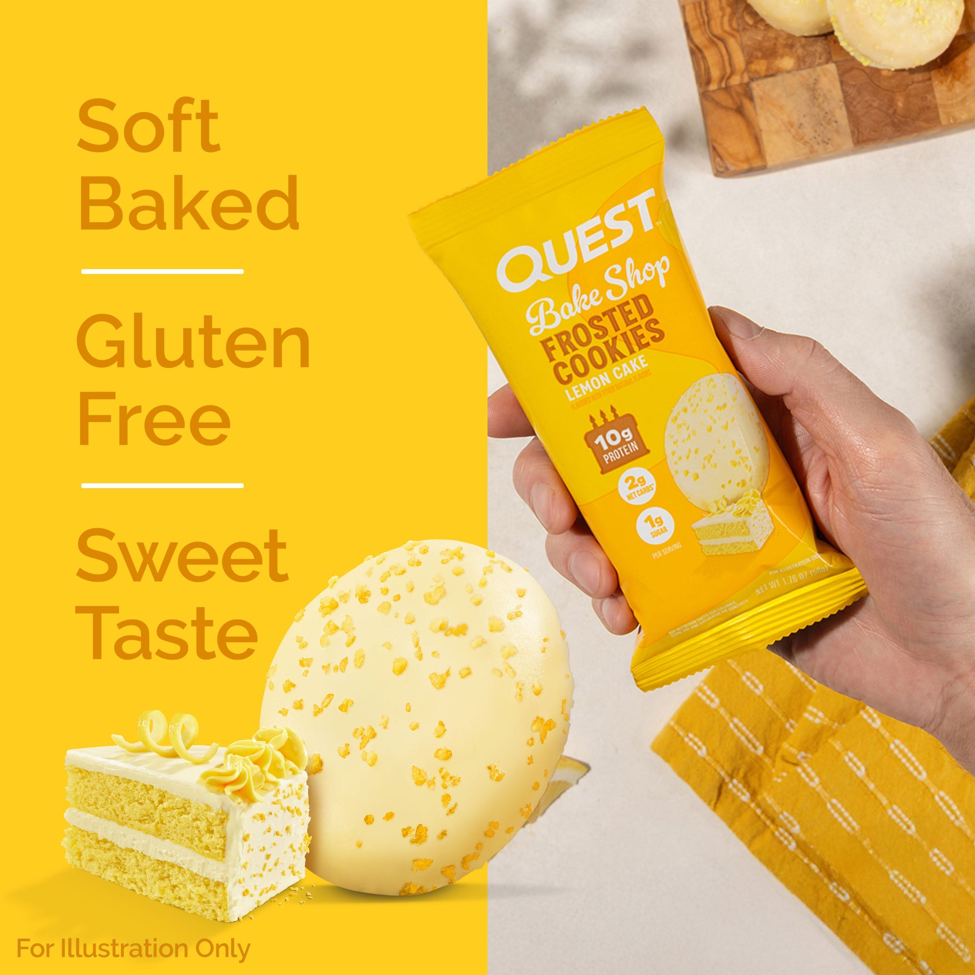 Lemon Cake Frosted Cookies | Soft Baked High Protein Pack – Quest