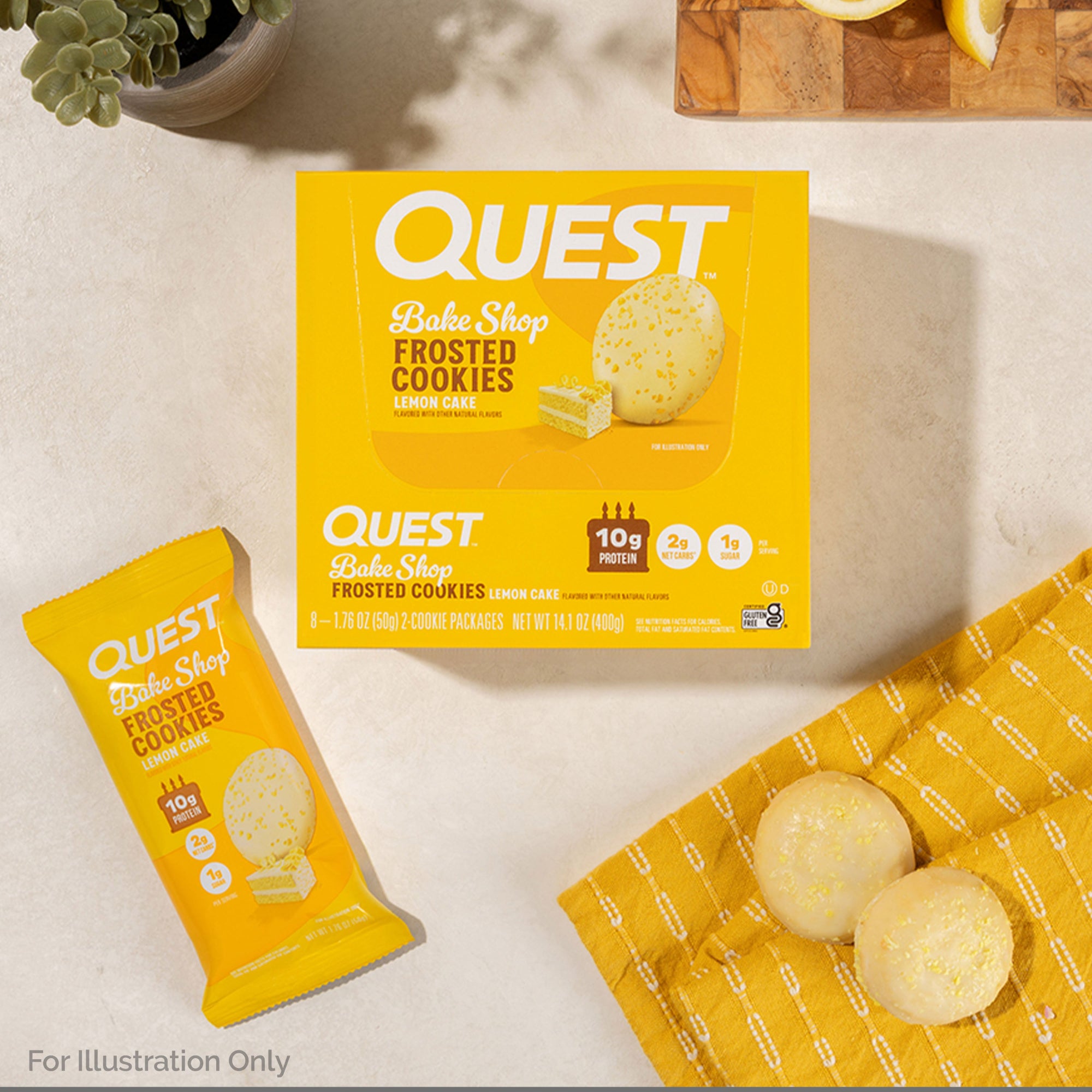 Lemon Cake Frosted Cookies | Soft Baked High Protein Pack – Quest