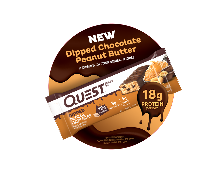 Quest™ Dipped Chocolate Peanut Butter Protein Bars Carousel