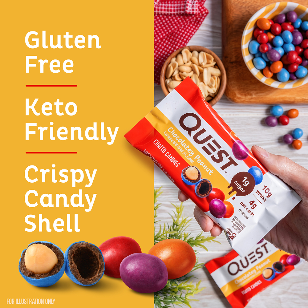 Gluten free, keto friendly, crispy candy shell
