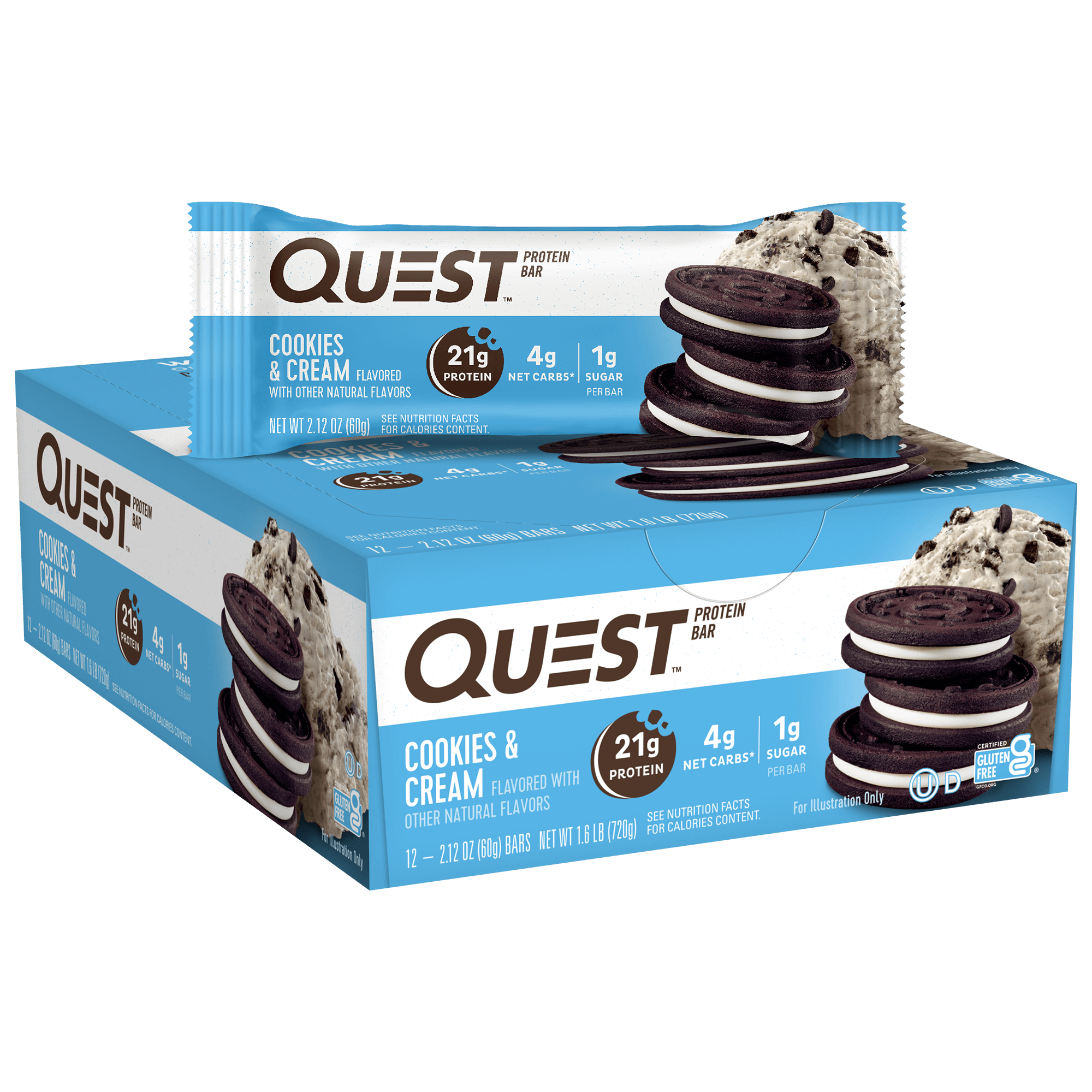 Cookies & Cream Protein Bars – Quest Nutrition