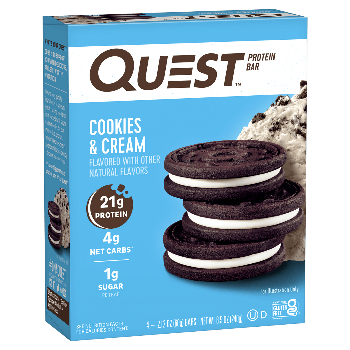 Cookies & Cream Protein Bars – Quest Nutrition