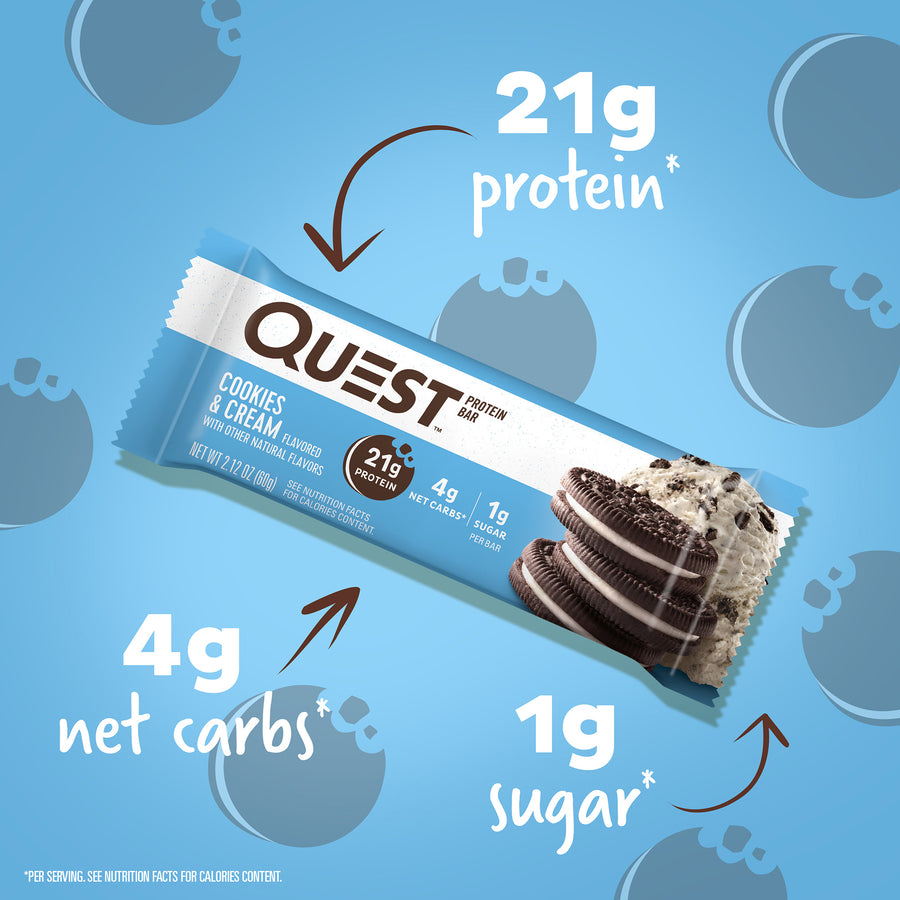 Cookies & Cream Protein Bars – Quest Nutrition