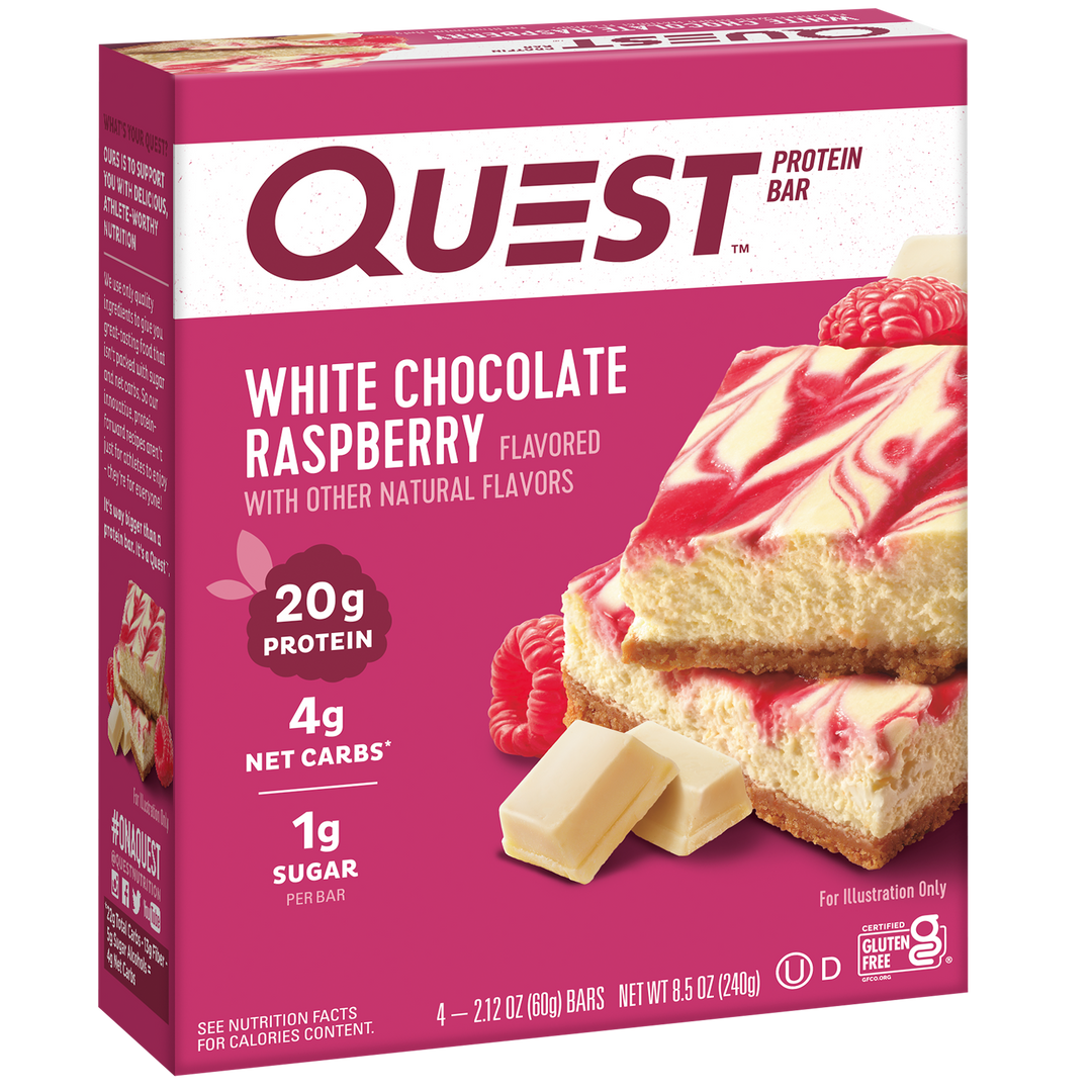 Protien Raspberry Sandwich White Chocolate Raspberry Protein Bars – Quest Nutrition