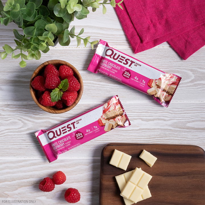 White Chocolate Raspberry Protein Bars lifestyle image