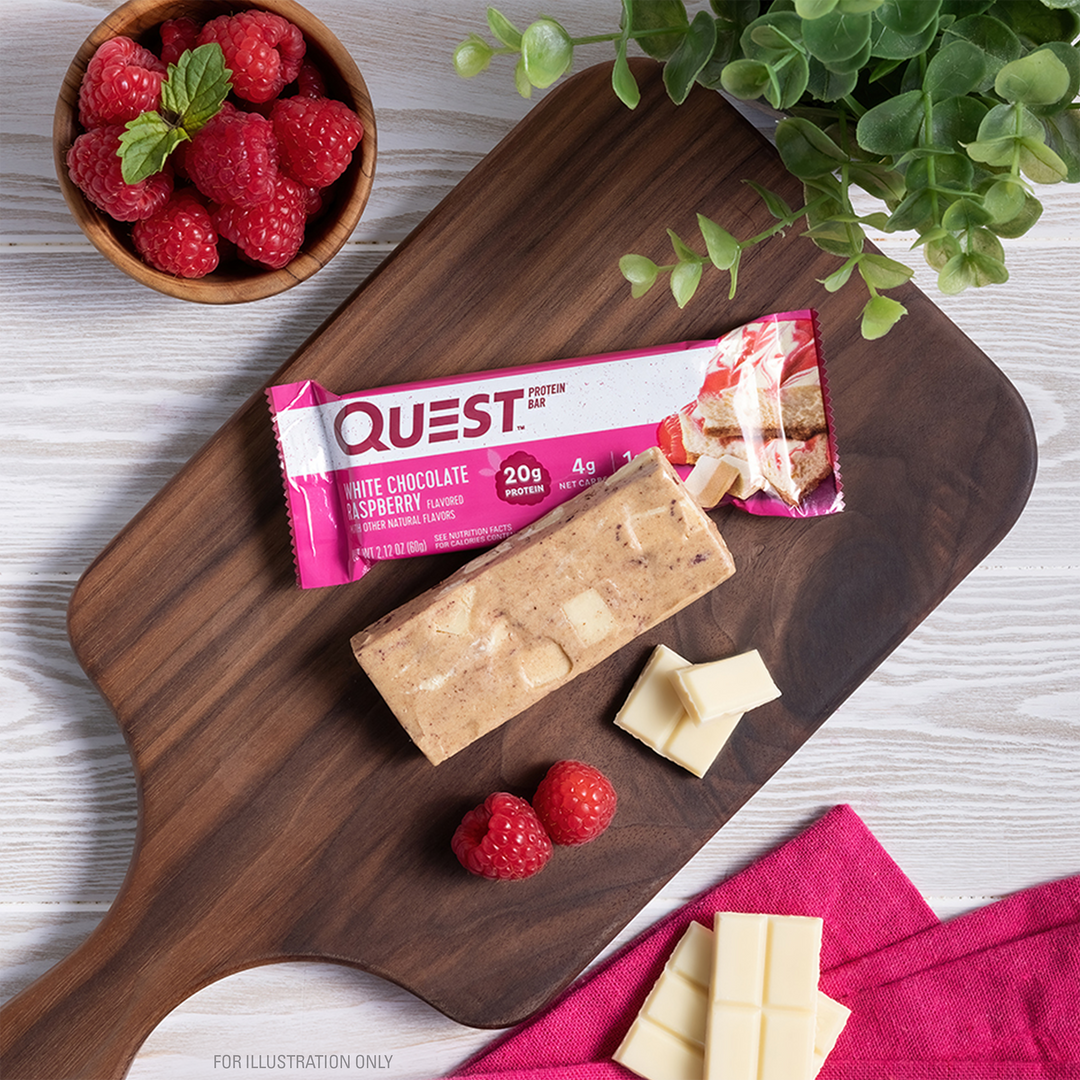 White Chocolate Raspberry Protein Bars lifestyle image