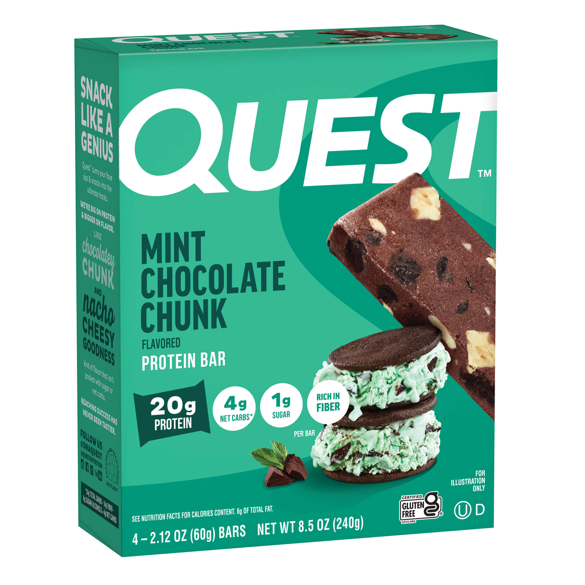 Mint Chocolate Chunk Protein Bars – Quest Nutrition