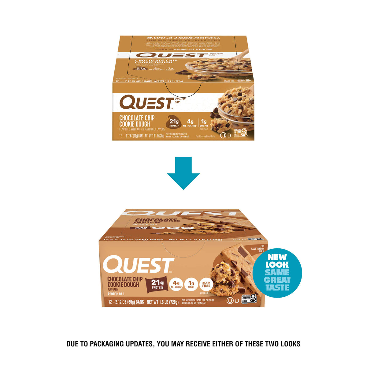 Chocolate Chip Cookie Dough Protein Bars – Quest Nutrition