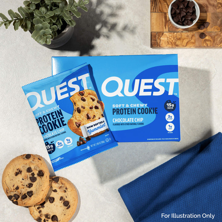 Chocolate Chip Protein Cookies Snickerdoodle Protein Cookies unwrapped cookies with chocolate chips next to it