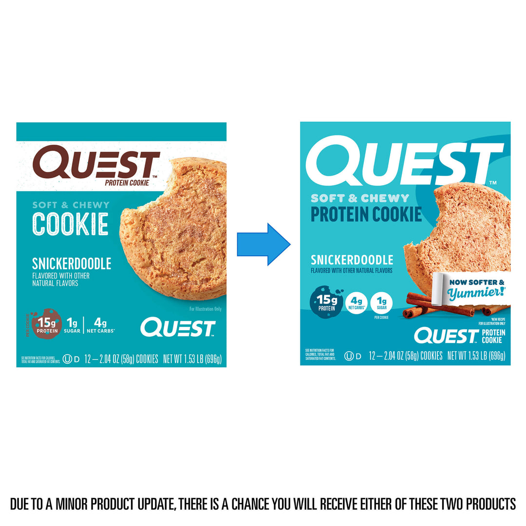 Snickerdoodle Protein Cookies Old packaging VS New packaging