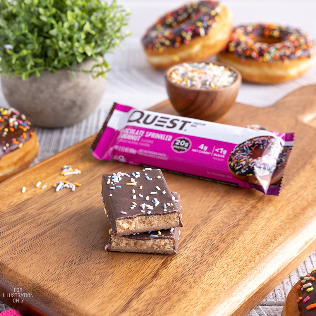 Chocolate Sprinkled Doughnut Protein Bars lifestyle image