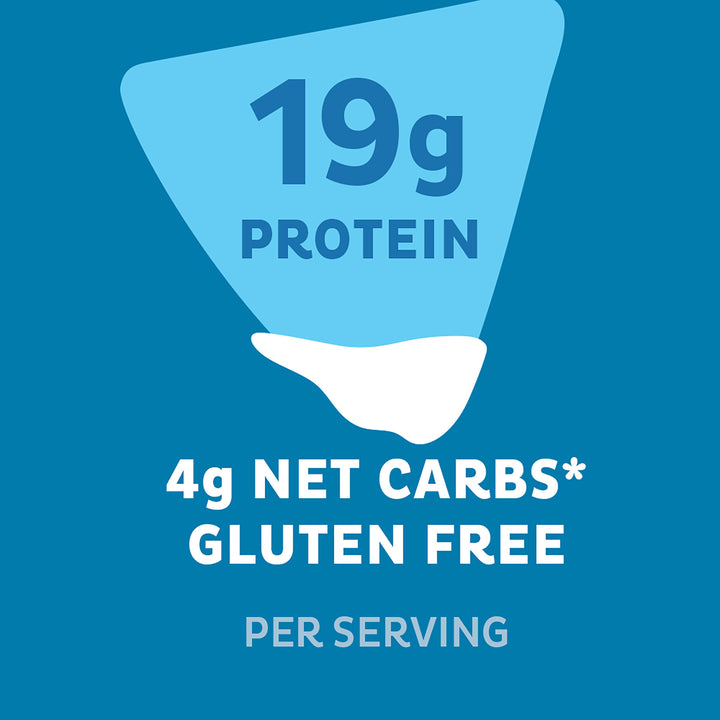 Ranch Tortilla Style Protein Chips; 19g Protein, 4g Net Carbs*, Gluten Free per serving