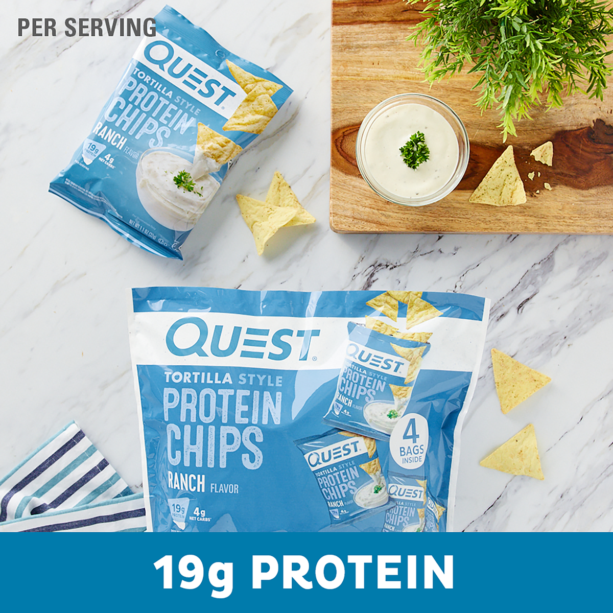 Ranch Protein Chips | High Protein, Cool Ranch Crunchy Snack – Quest ...