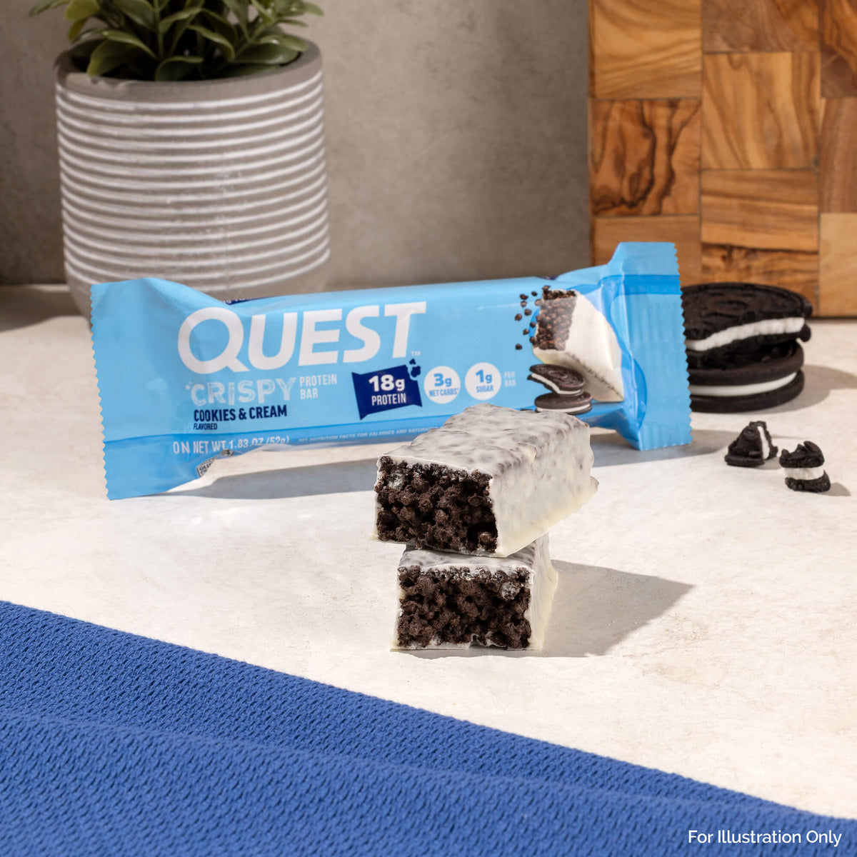 Cookies & Cream Crispy Crispy Hero Protein Bar |Crispy, High Protein ...