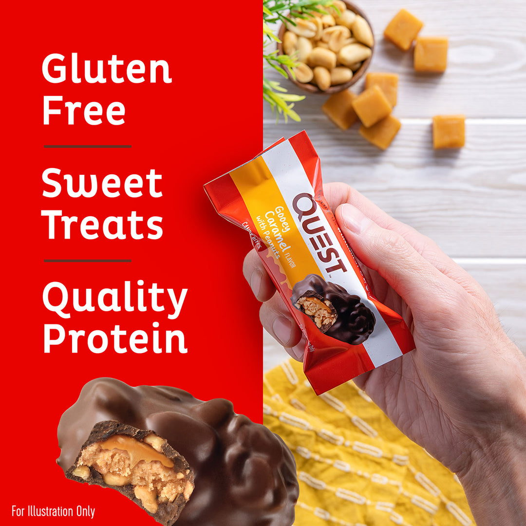 Gooey Caramel Candy Bites; Gluten Free, Sweet Treats, Quality Protein