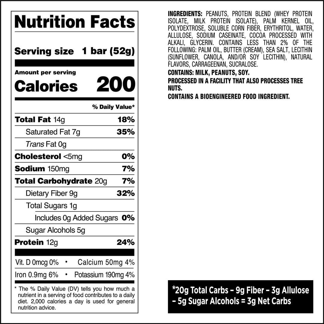 Gooey Caramel Candy Bar Nutrition Facts