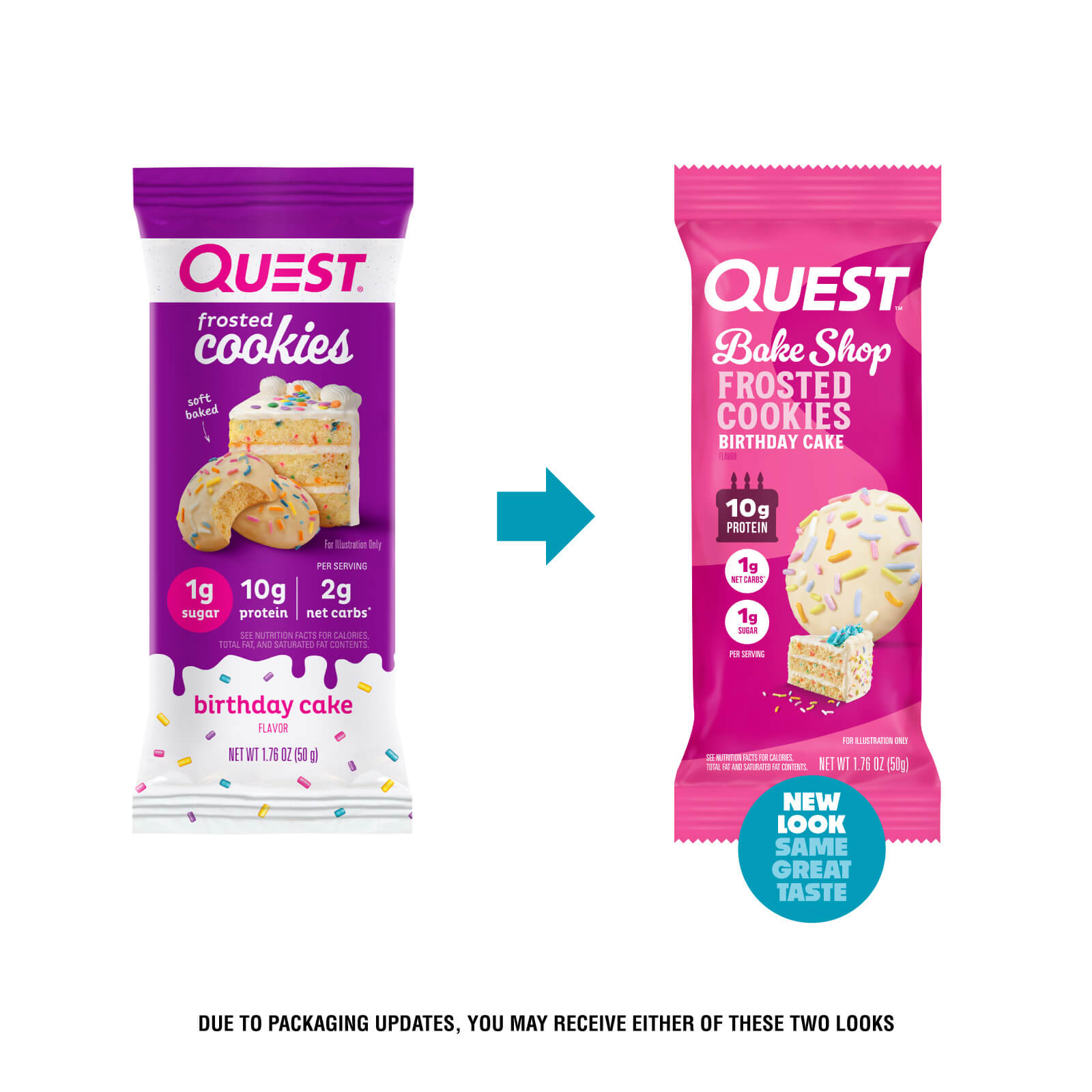 Birthday Cake Frosted Cookies | High Protein Twin Pack – Quest