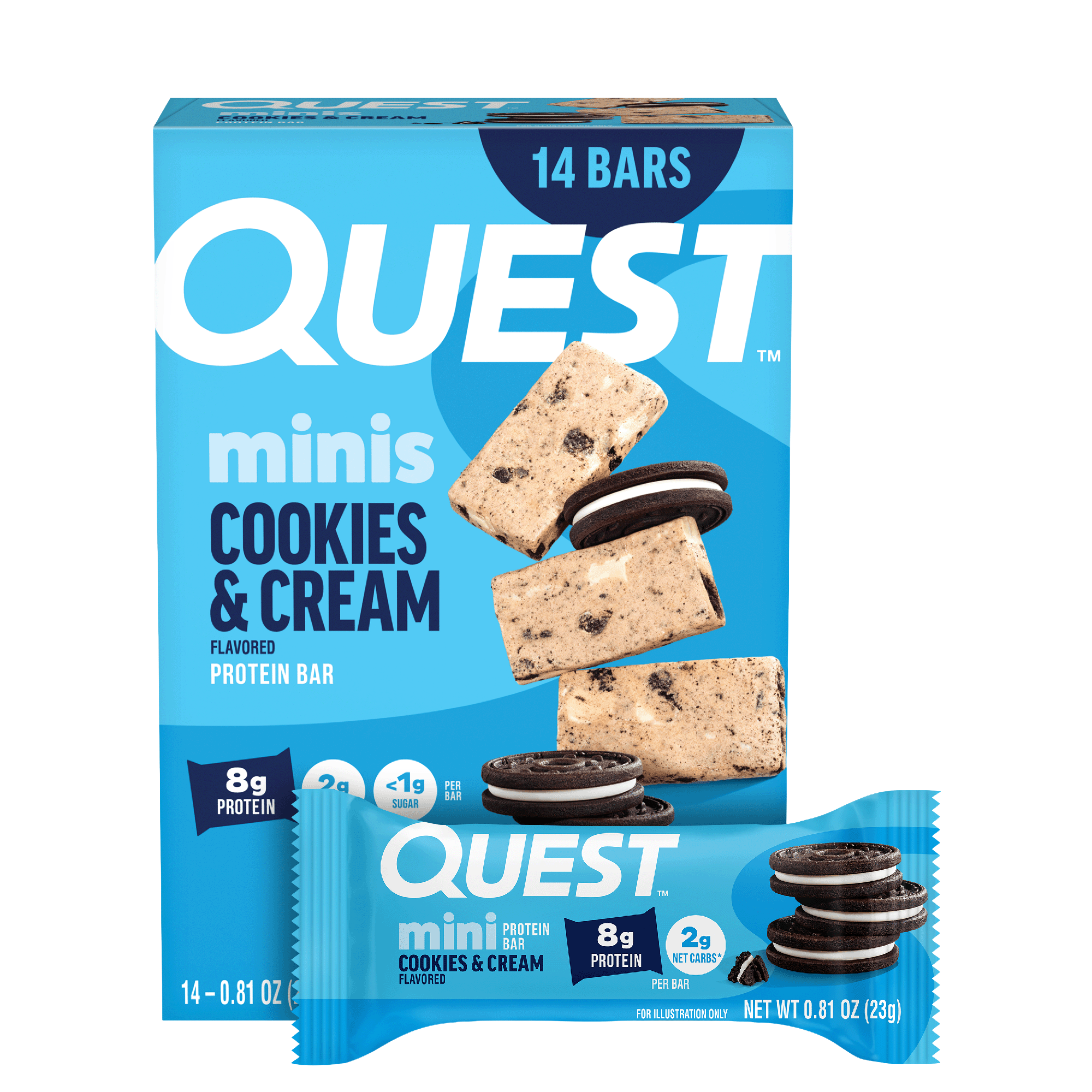 Mini Cookies & Cream Protein Bars | 80-Calorie Protein Bites – Quest ...