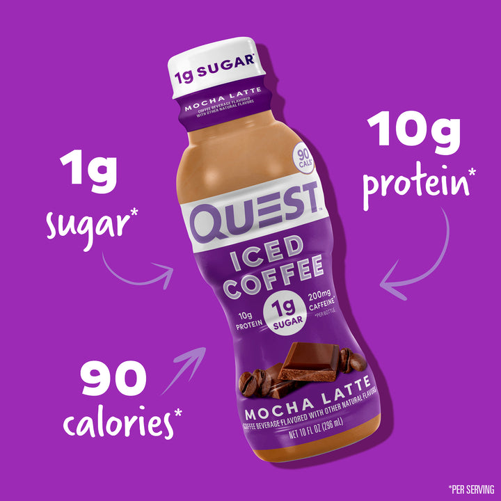 Mocha Latte Iced Coffee,  1g Sugar*, 10g Protein*, 90 calories*