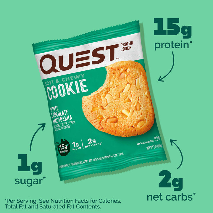 White Chocolate Macadamia Protein Cookies