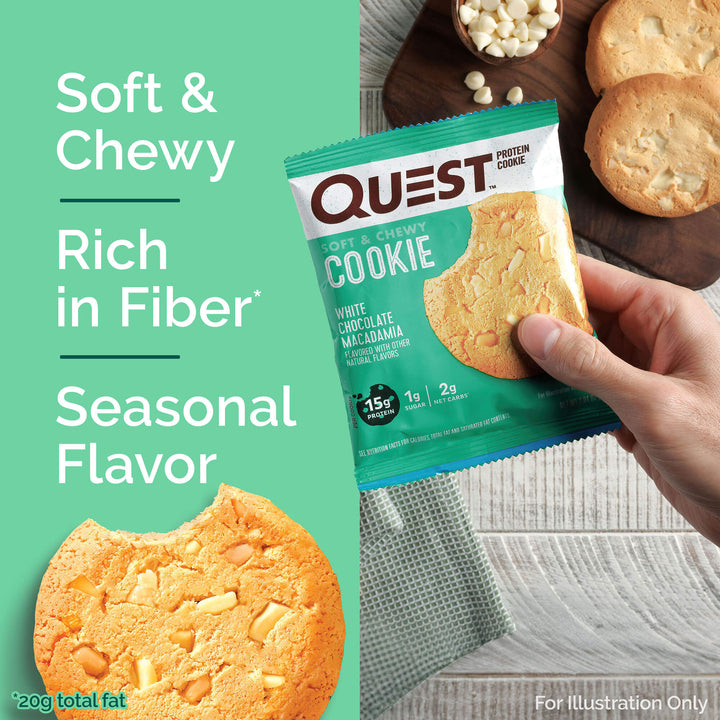 White Chocolate Macadamia Protein Cookies