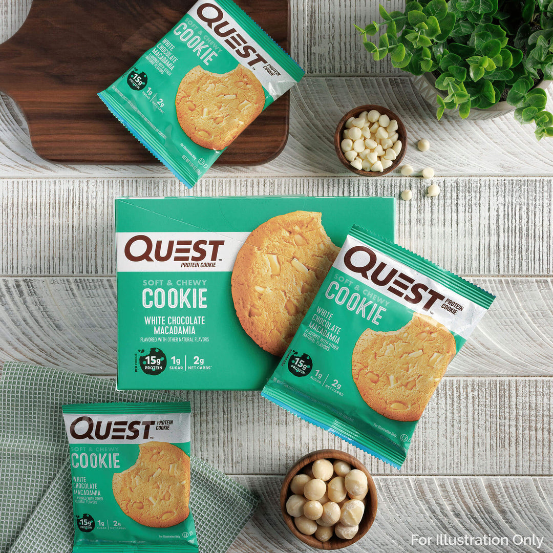 White Chocolate Macadamia Protein Cookies