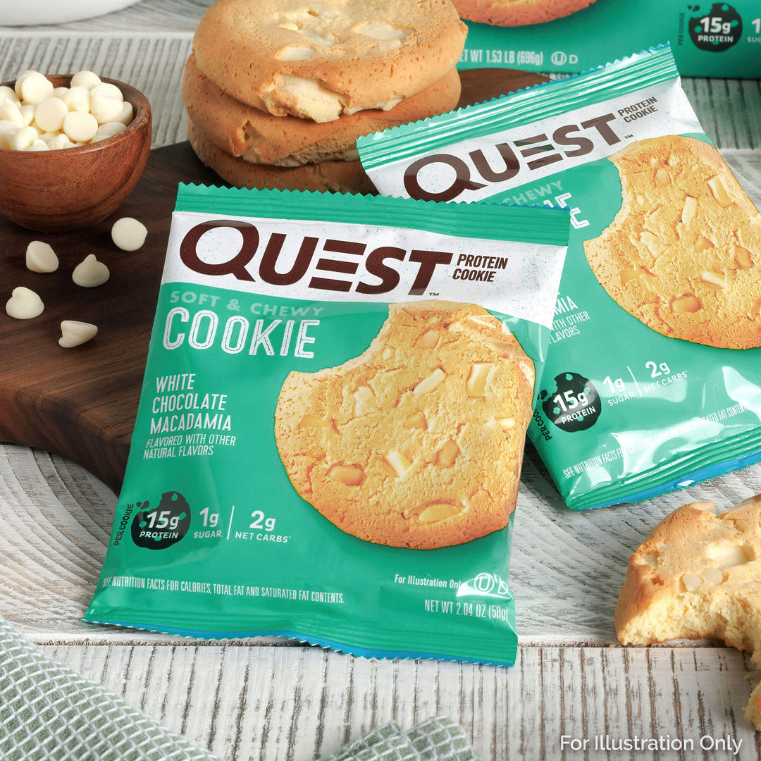 White Chocolate Macadamia Protein Cookies