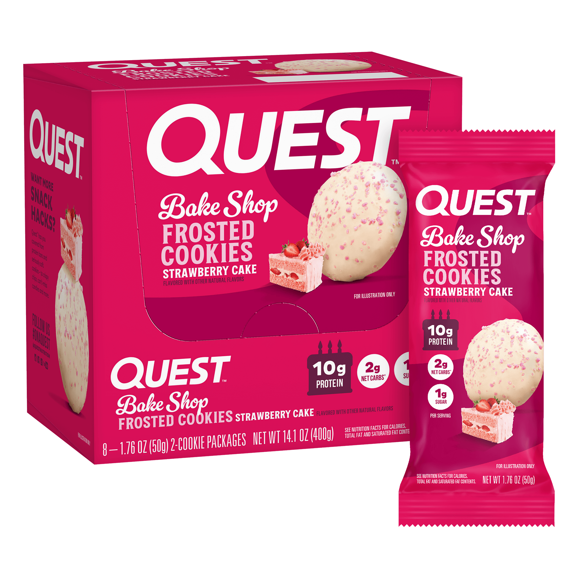 Quest Strawberry Cake Frosted Cookies