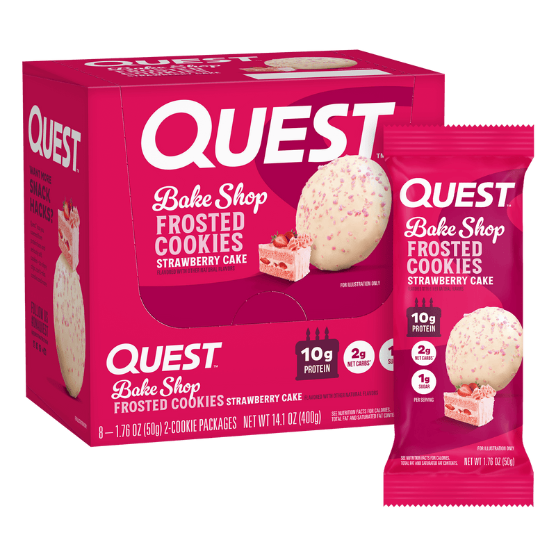Quest Nutrition Strawberry Cake Frosted Cookies Twin Pack