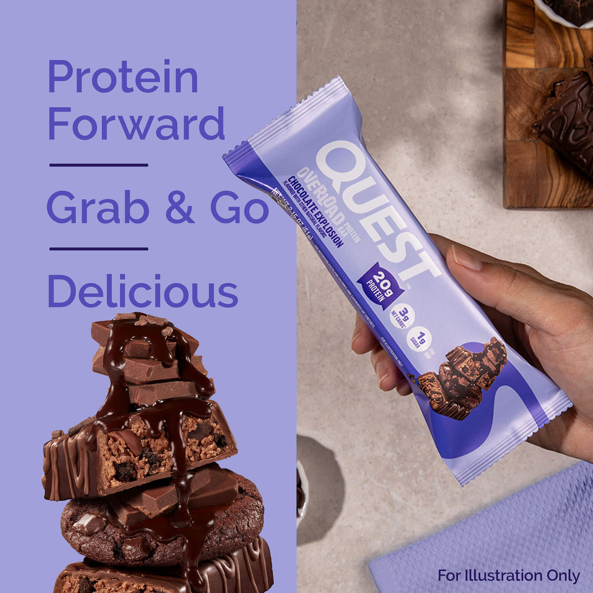 Chocolate Explosion Overload Protein Bar | High Protein, Chocolate