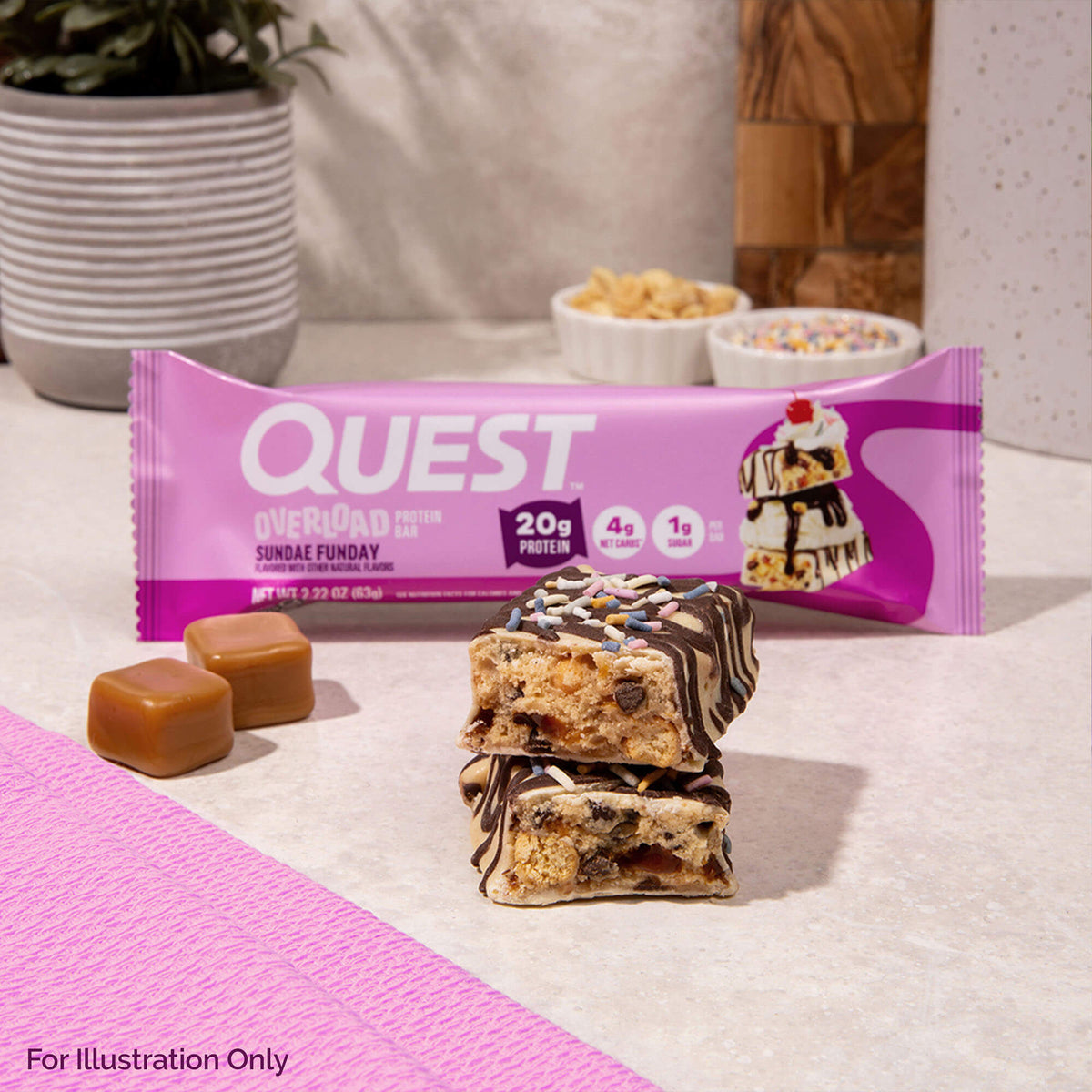 Sundae Funday Overload Protein Bar | High Protein, Ice Cream Flavor ...