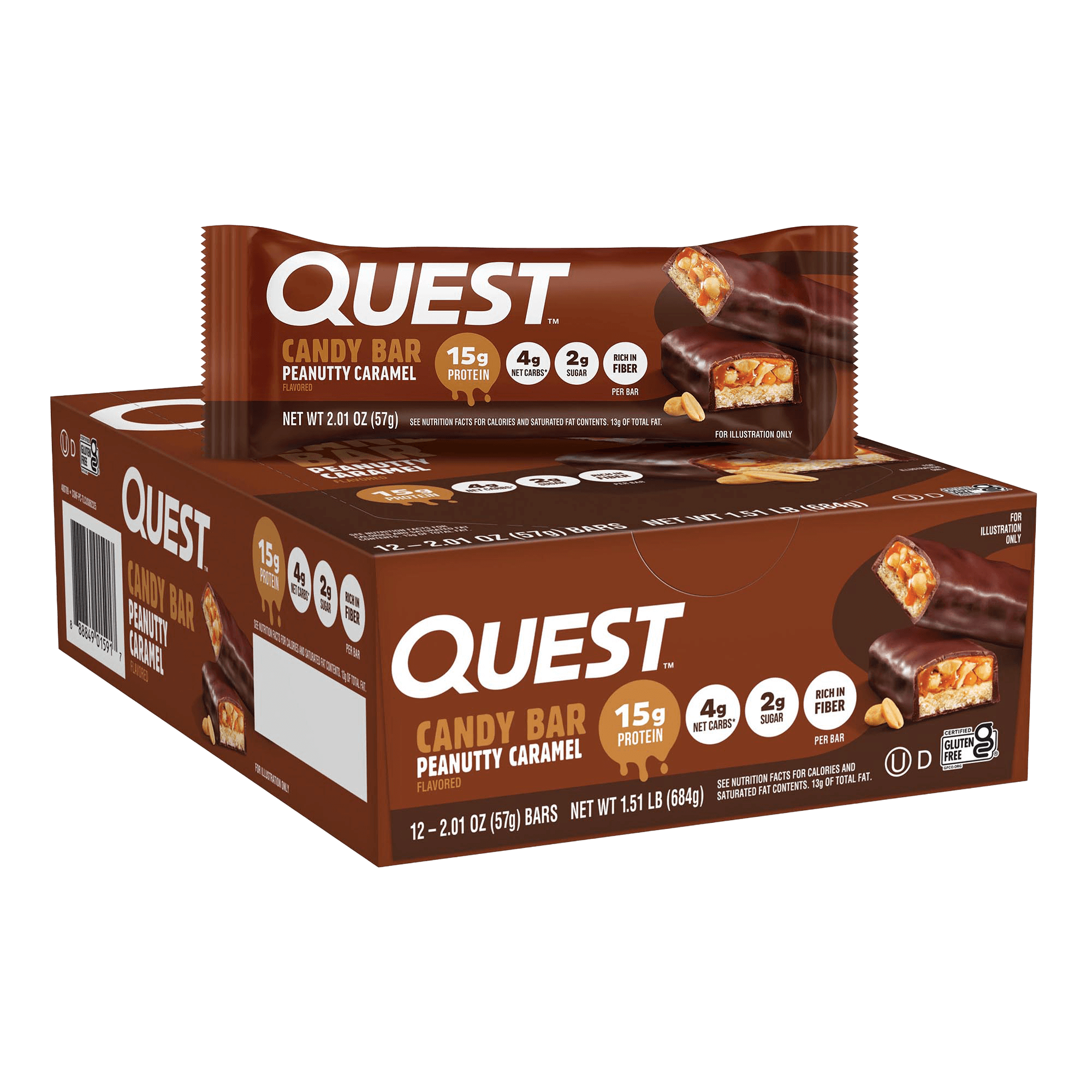 Quest Peanutty Caramel Candy Bars