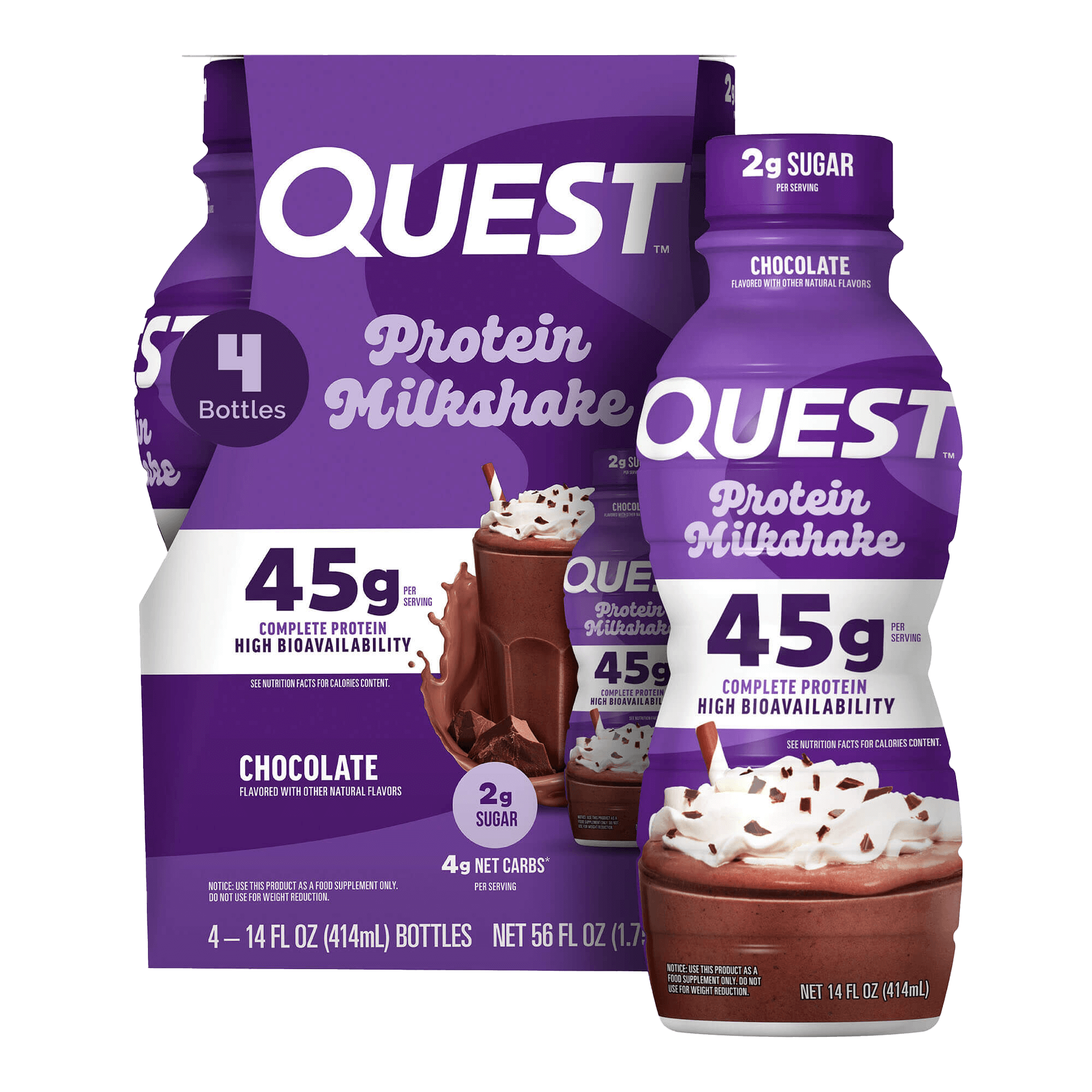 Chocolate 45g Protein Milkshake | Ultra-Filtered, High Protein RTD ...
