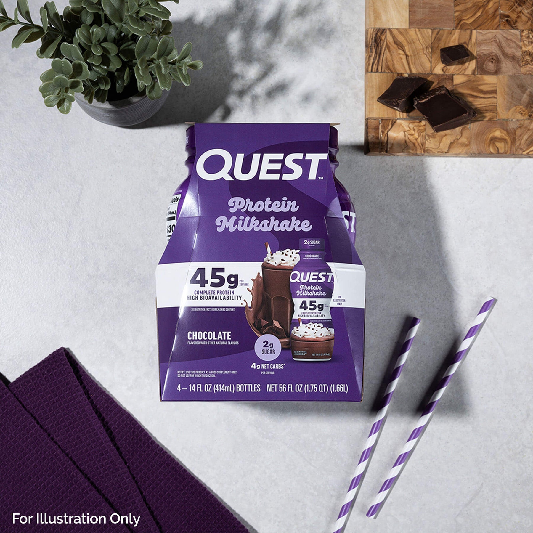 Quest Milkshake Chocolate 45g Protein Milkshake | Ultra-Filtered, High Protein RTD ...