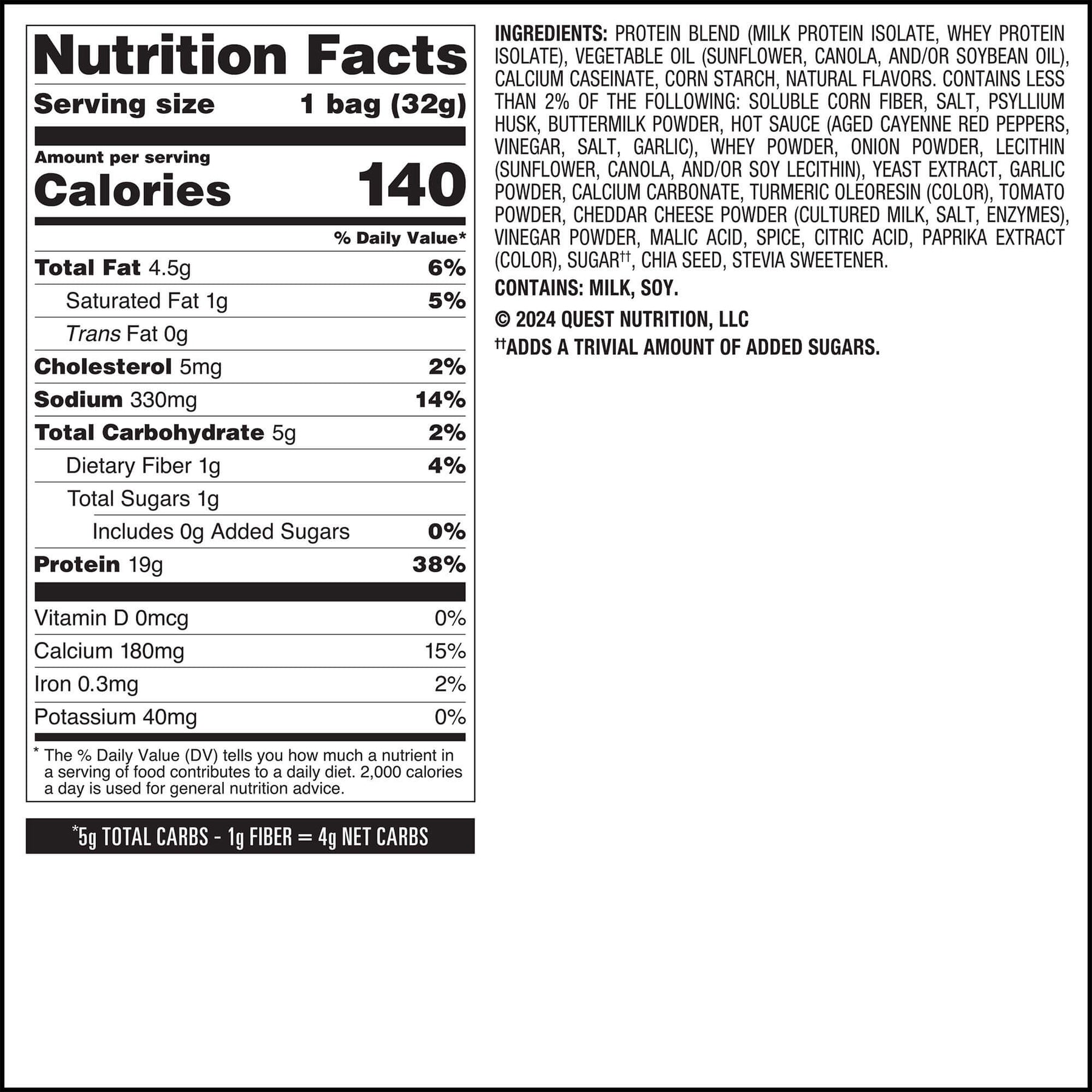 Buffalo Ranch Protein Chips | High Protein, Spicy Crunchy Snack – Quest ...