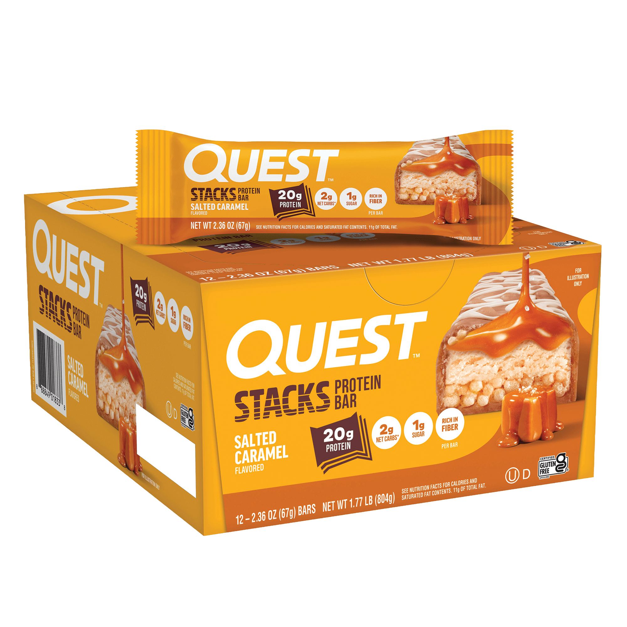 Salted Caramel Stacks Bars