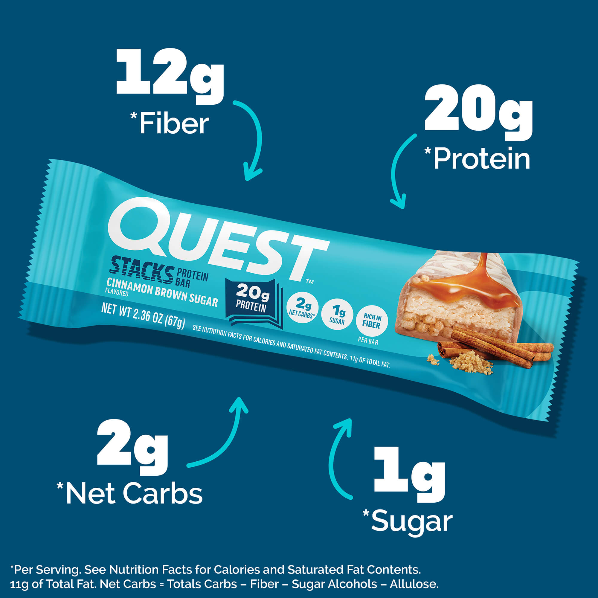 Cinnamon Brown Sugar Stacks Bars – Quest Nutrition